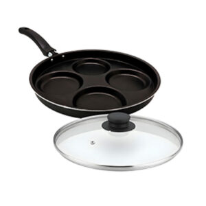 FRIGIDEIRA 4 OVOS MUNDIAL ANTIADERENTE COM TAMPA DE VIDRO