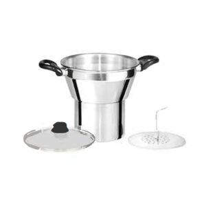 CUSCUZEIRA REFORÇADA ALUMINIUM e/TAMPA DE VIDRO